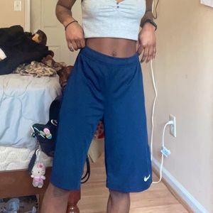 blue nike boy long shorts